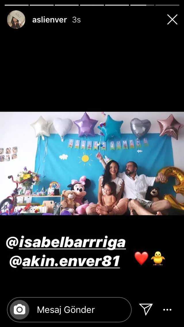 Aslı Enver, minik yeğeninin doğum gününü böyle kutladı... 8