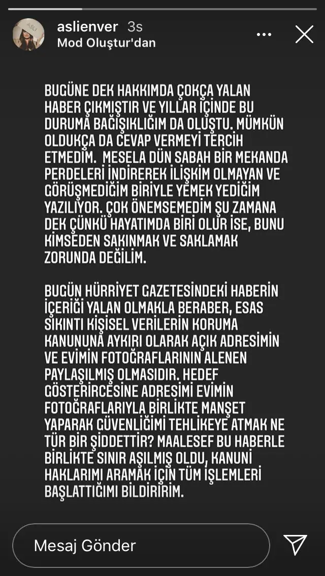 Aslı Enver: Güvenliğim tehlikede! Hakkındaki o habere isyan etti ve dava açıyor! 7