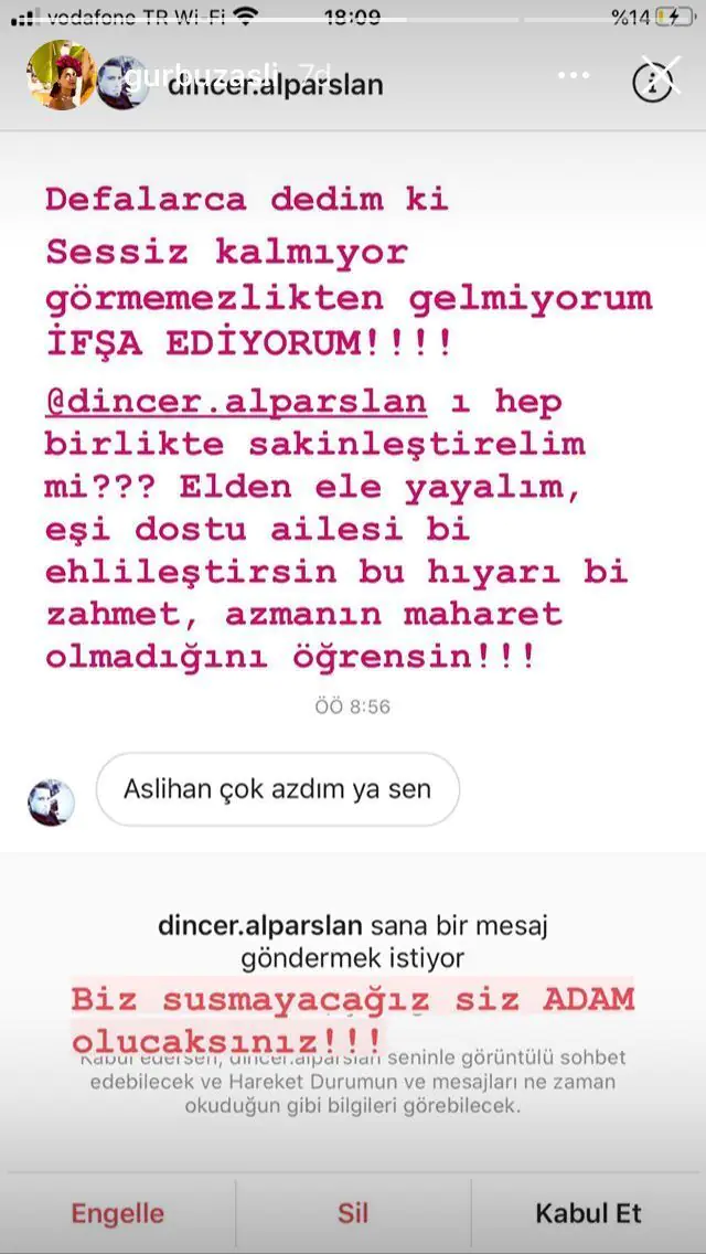 Aslıhan Gürbüz, iğrenç mesajı affetmedi, ifşa etti! 9
