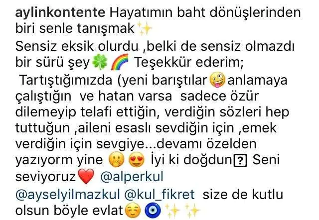 Büyük aşıklar! Aylin Kontente, eşi Alper Kul'a yazdığı mesaj ile duygulandırdı 12 Büyük aşıklar! Aylin Kontente, eşi Alper Kul'a yazdığı mesaj ile duygulandırdı 12