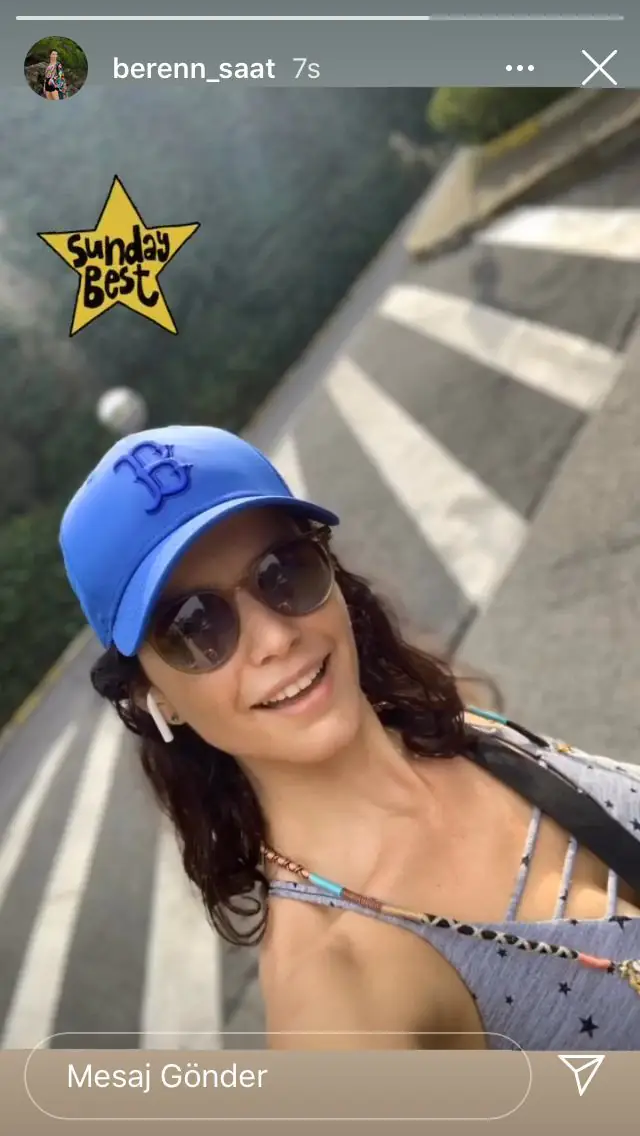 Atiye'nin 3. sezon çekimlerini bitiren Beren Saat, spor tarzıyla yine kalpleri kazandı 7