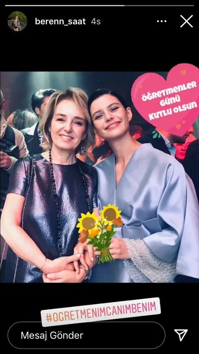 Benzerliğin böylesi! Beren Saat, Öğretmenler Günü mesajını annesiyle verdi, herkes aynısını düşündü! 7