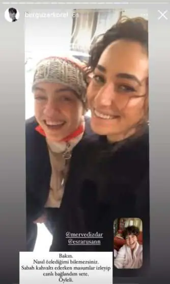 Bergüzar Korel, sabah sabah Masumlar Apartmanı setine canlı bağlandı! 7
