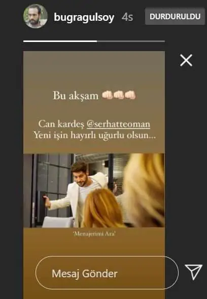 Buğra Gülsoy, Kızım dizisindeki rol arkadaşının yeni projesini es geçmedi! 8