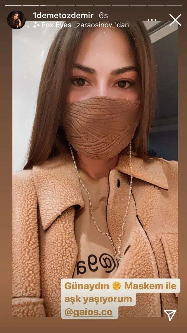 Demet Özdemir'in maskesine bakın! Moda olursa şaşırmayın! 7