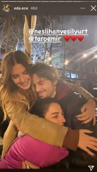 Yasak Elma'nın oyuncuları Şevval Sam ve Eda Ece, Sadakatsiz dizisinin setine baskın yaptı! 11