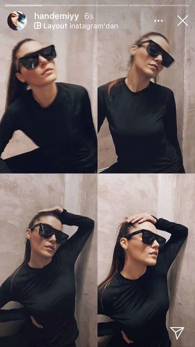 Hande Erçel yine tarzını konuşturdu! Çok siyah, çok cool! 7