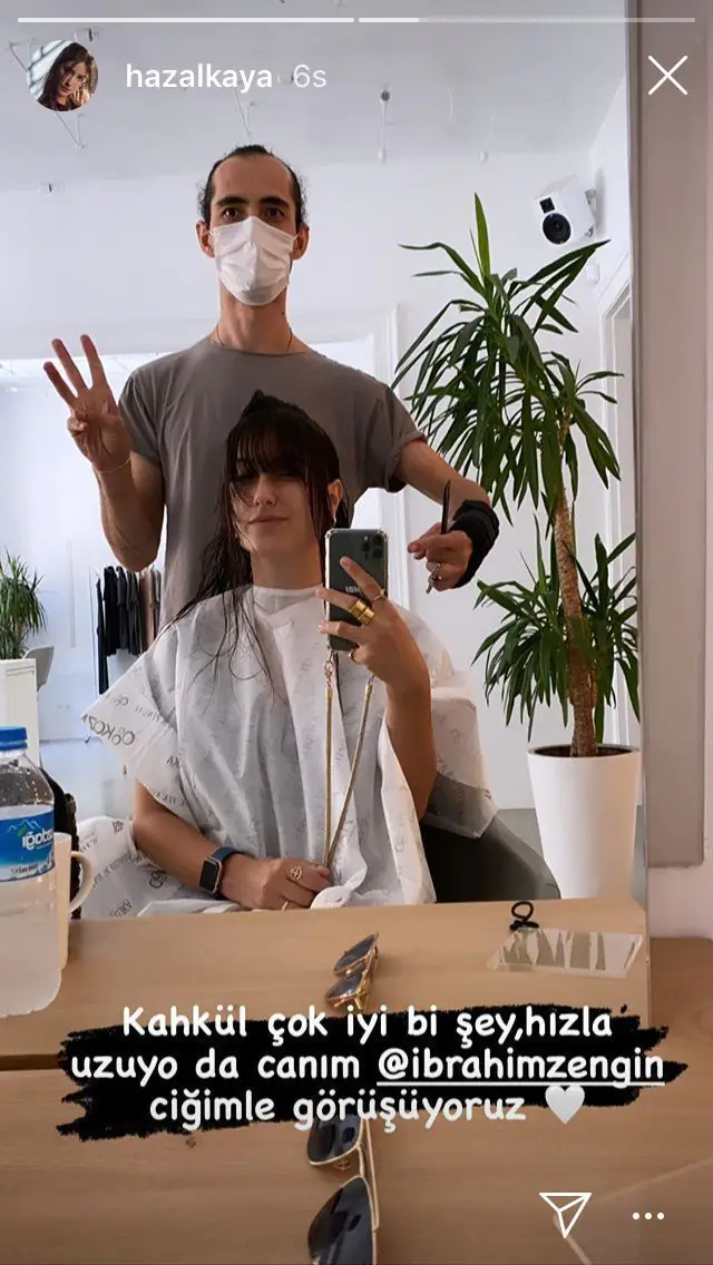 Hazal Kaya, 'Benden Ne Olur?' filmi için imaj çalışmasına başladı! İlk icraatı saçlar oldu! 11
