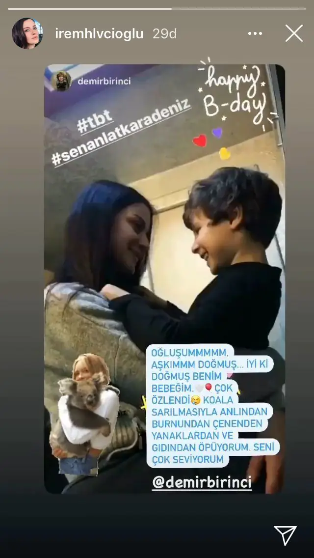 Sürpriz mesaj... İrem Helvacıoğlu, Sen Anlat Karadeniz'deki oğlunu unutmadı 7