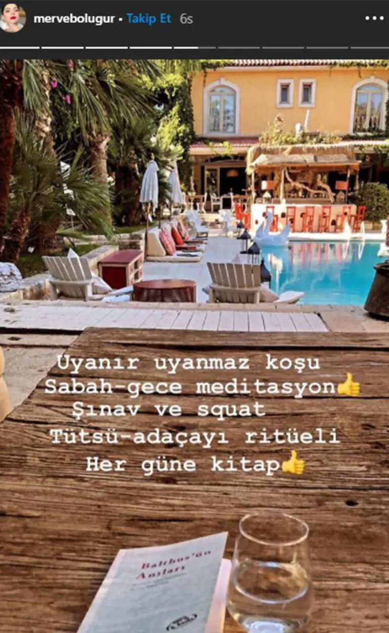 Merve Boluğur'un 'iyi ki dizisi yok' dedirten günlük rutini! 8