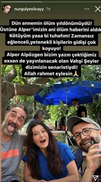 Nurgül Yeşilçay, vefat eden senaristle ilgili paylaşımında kötü bir tesadüfü de aktardı 7