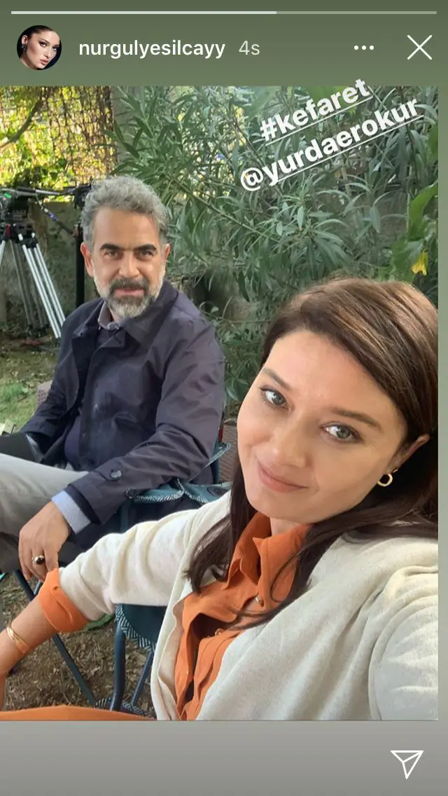 Kefaret dizisinin setinde Nurgül Yeşilçay'dan sürpriz paylaşım 8