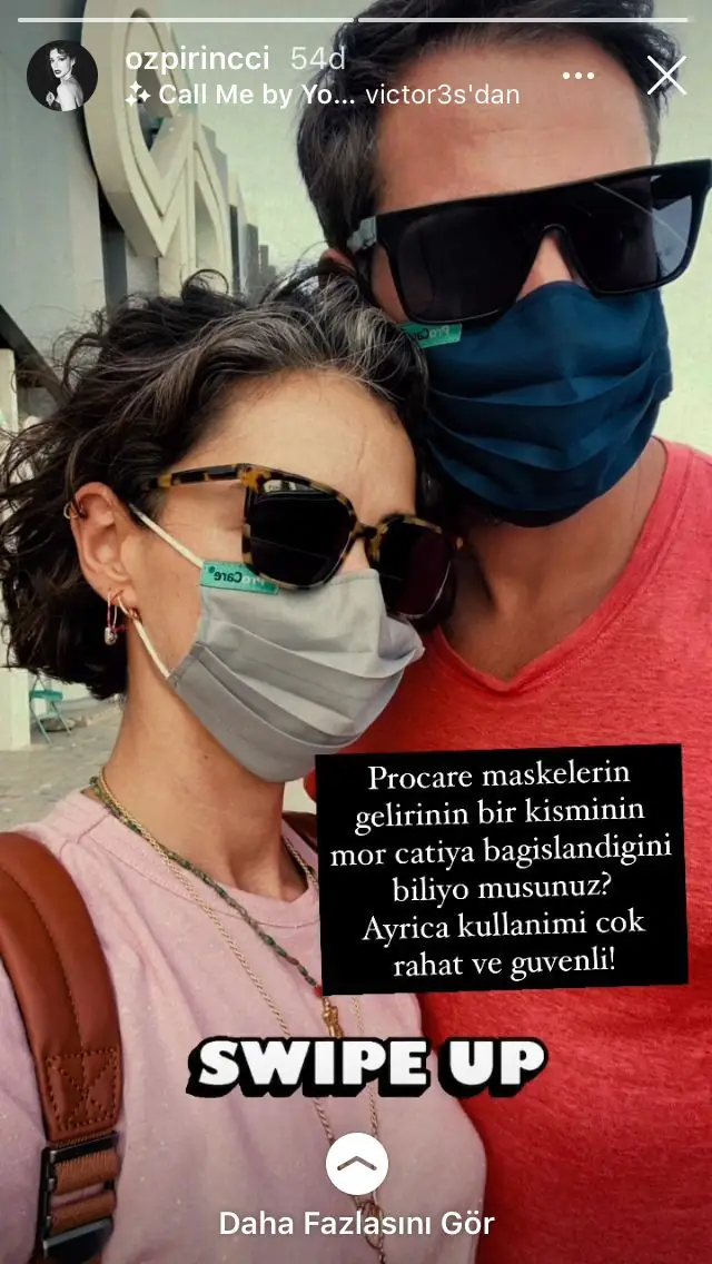 Özge Özpirinçci ve Burak Yamantürk de herkes gibi maske takıyor ama bildiğiniz maskelerden değil! 7