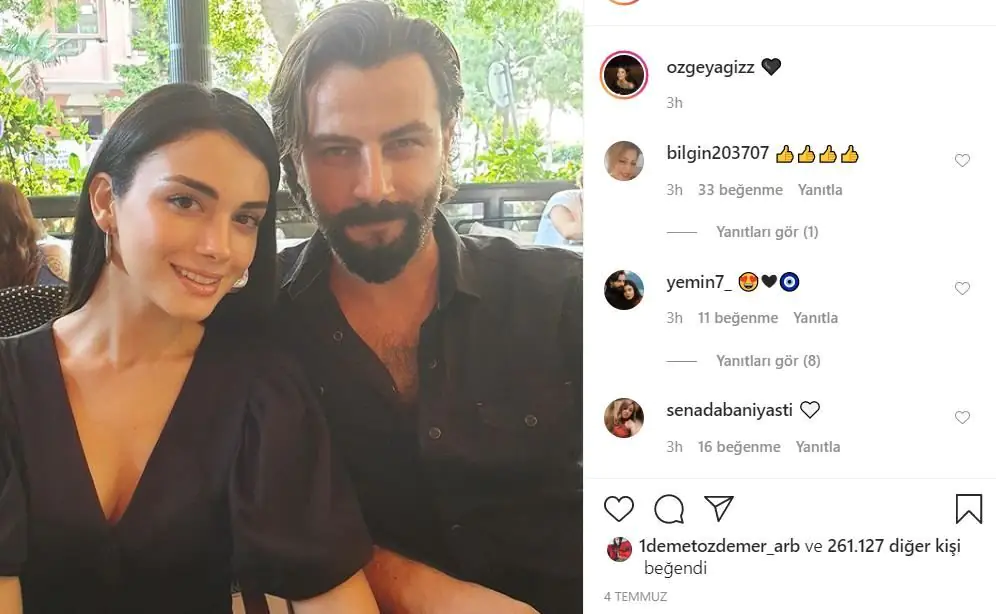 Yemin dizisine veda eden Özge Yağız aşkını emojilerle sergiliyor! 8
