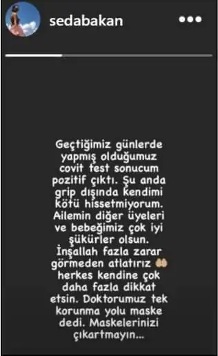 Koronavirüse yakalanan Seda Bakan'dan sosyal medyada açıklama 9