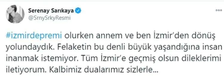 Depremi Serenay Sarıkaya da annesiyle birlikte yaşadı! 7 Depremi Serenay Sarıkaya da annesiyle birlikte yaşadı! 7