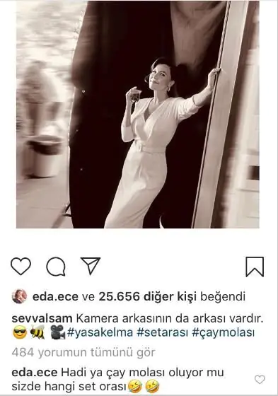 Eda Ece, Şevval Sam'ın Yasak Elma setindeki fotoğrafına imalı bir laf attı! 7