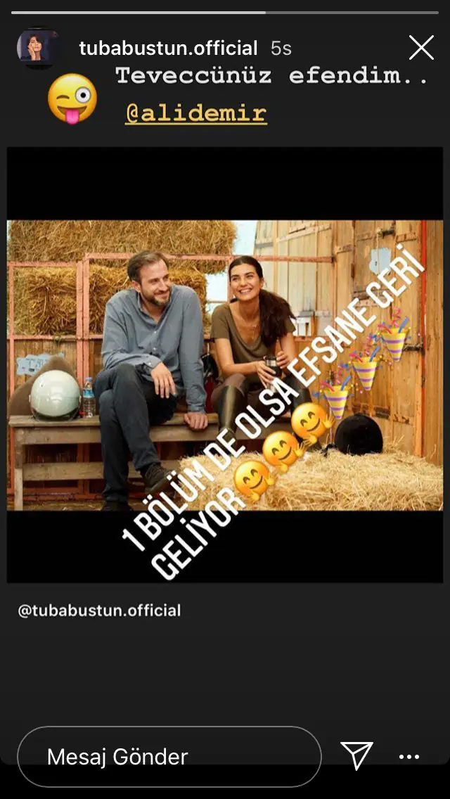 Efsane geri geliyor! Tuba Büyüküstün'e Menajerimi Ara dizisinin yönetmeninden jest 7 Efsane geri geliyor! Tuba Büyüküstün'e Menajerimi Ara dizisinin yönetmeninden jest 7