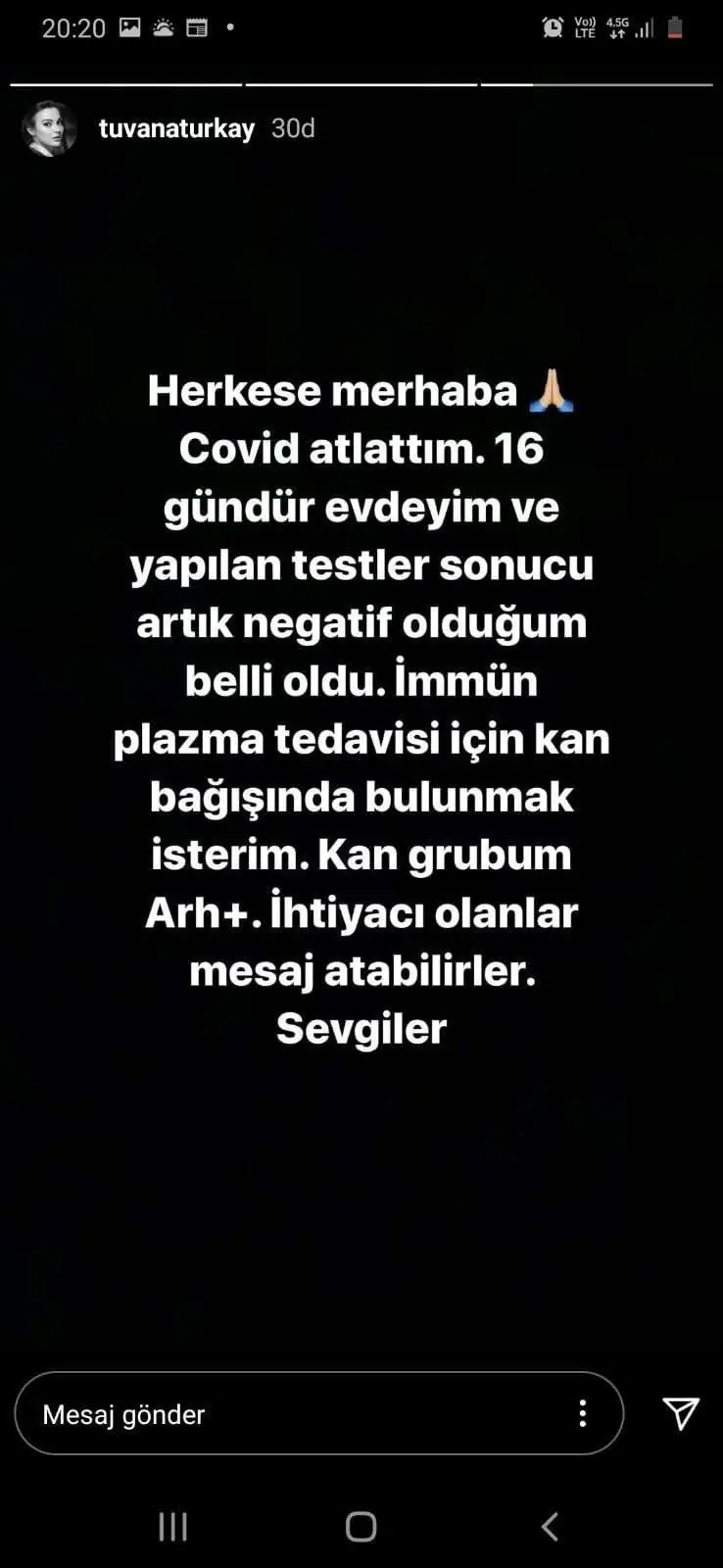 Tuvana Türkay 16 gündür ortada yoktu, koronavirüse yakalandığı ortaya çıktı 7
